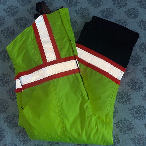 HiVis Insulated Bib Overalls Work King Safety Size 4XL Mens - Picture 2 of 13